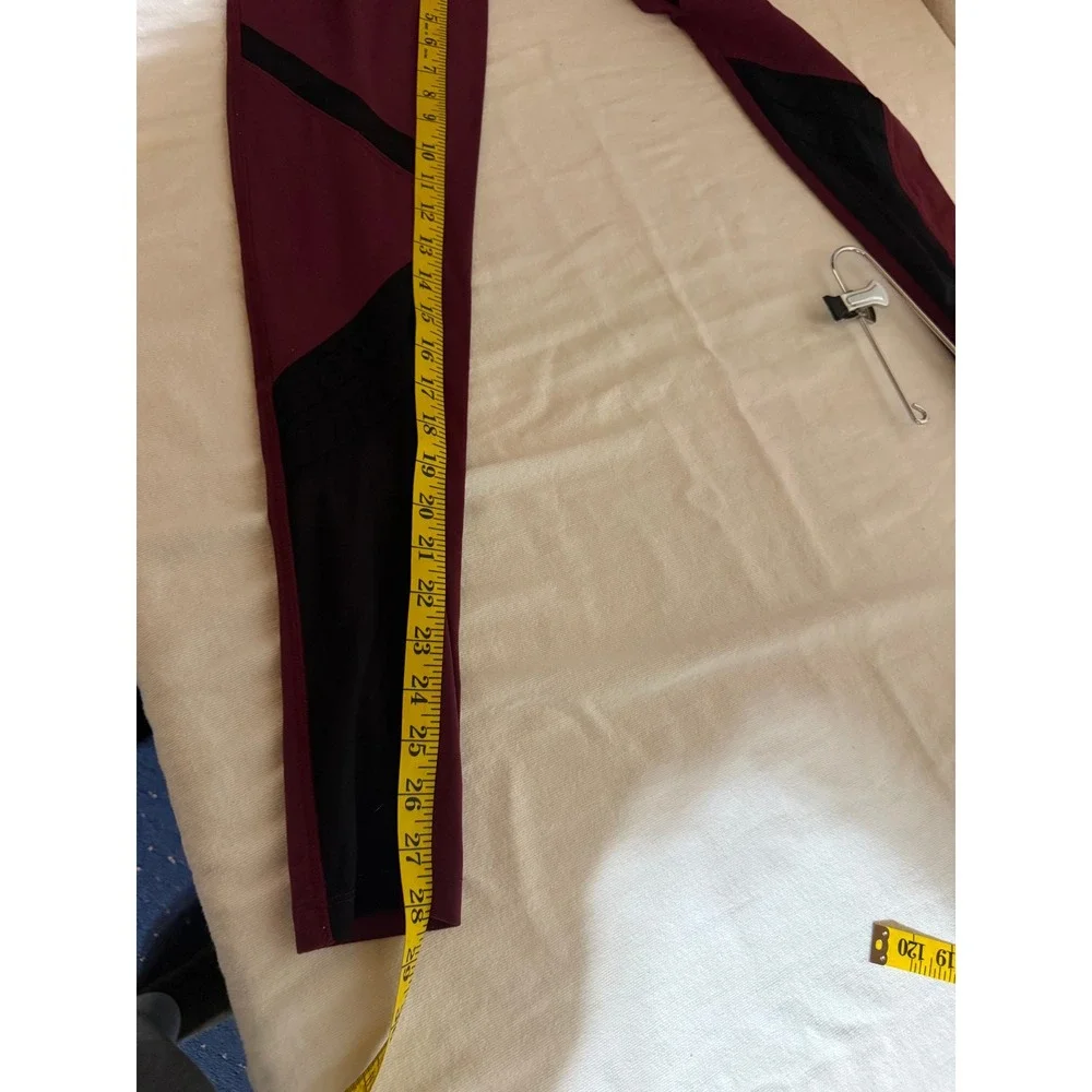Lot‎ of 2 Womens Leggings PINK Victoria's Secret Burgundy & Under Armour Grey S